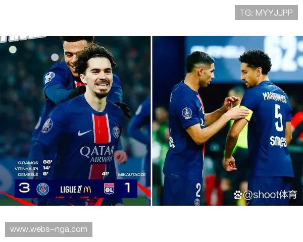 杜埃接鲁伊斯直塞破门，巴黎圣日耳曼半场1-0领先巴黎FC